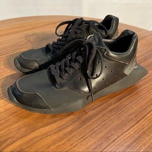 Rick Owens black leather sneakers size 7us